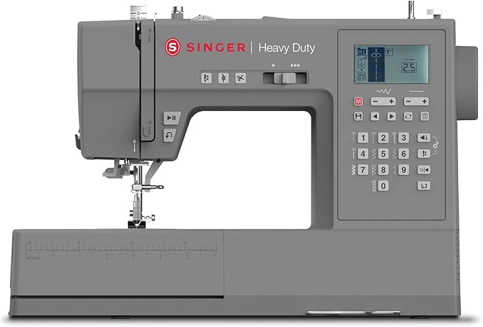 Singer SGM-HD6805C Heavy Duty Digital Sewing Machine, 300 Stitches, 568 Applications, Adjustable Stitch Length And Width, LCD Screen, LED Light, Free Arm, Needle Threader, and Lettering | SGM-HD6805C - NEW AL AFRAH