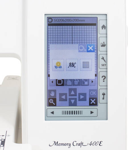Janome Memory Craft 400E Embroidery Machine, 160 High Quality Janome Built In Designs, 6 fonts for monogramming, 2 and 3 letter monogram built in, White | 400E - NEW AL AFRAH
