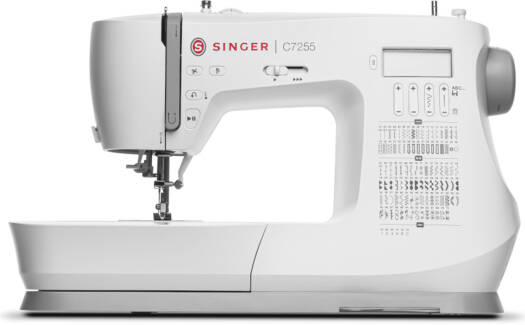 SINGER C7255 Computerised Sewing Machine, 200 built-in patterns, 417 stitch applications, Automatic Functions & LCD Display Features 8 styles, Robust Metal Frame, Multiple Screwdrivers | C7255 - NEW AL AFRAH