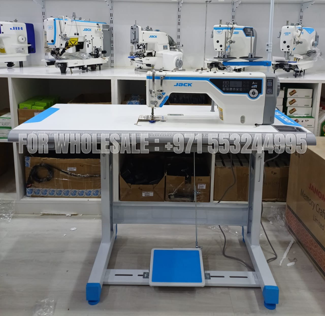 Jack A5E-A Automatic Drop Feed Lockstitch Sewing Machine (Complete Set)