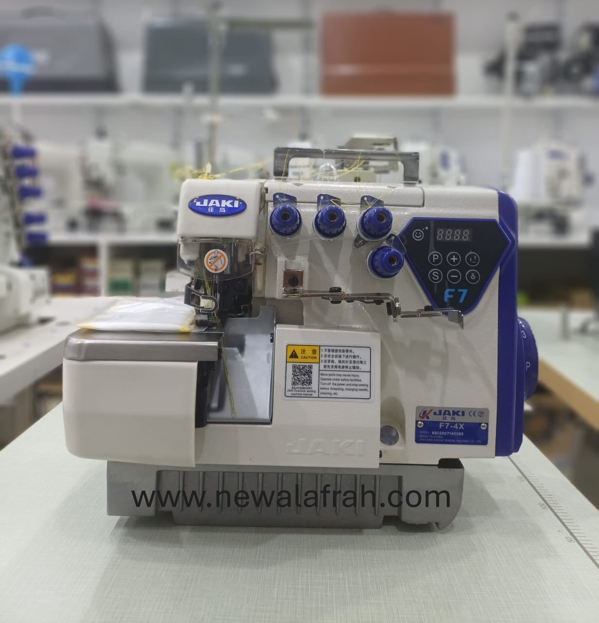 JAKI F7-4x 2 NEEDLE 4 THREAD OVERLOCK COMPLETE SET WITH DIRECT