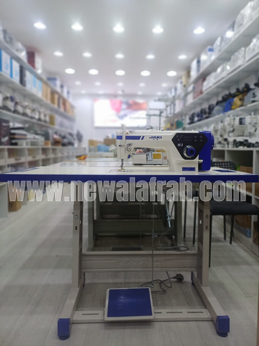 JAKI H1 - 1 NEEDLE LOCKSTITCH MACHINE COMPLETE SET WITH DIRECT DRIVE MOTOR AND TABLE STAND - NEW AL AFRAH