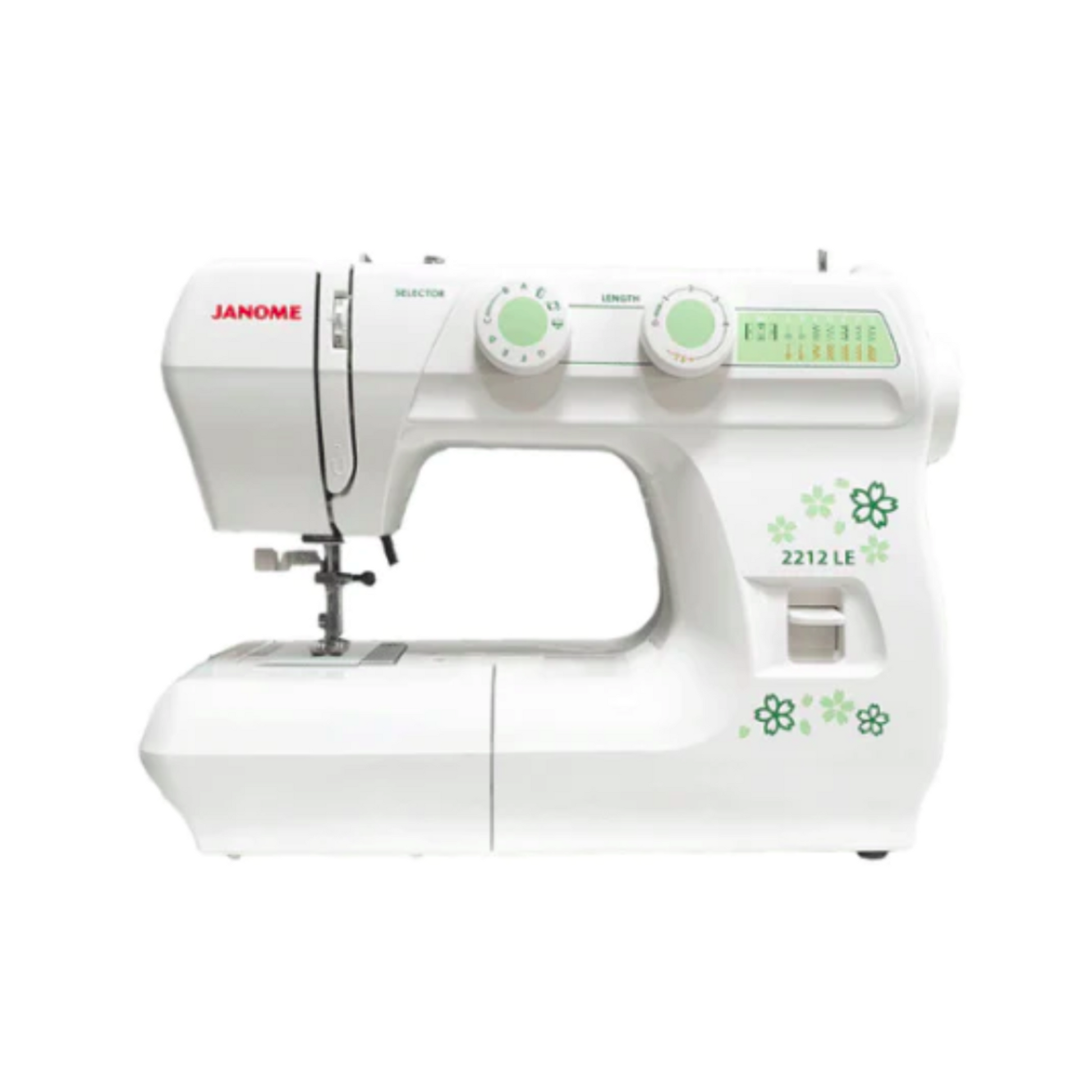 Janome 2212LE - Sewing machine - White - Front view