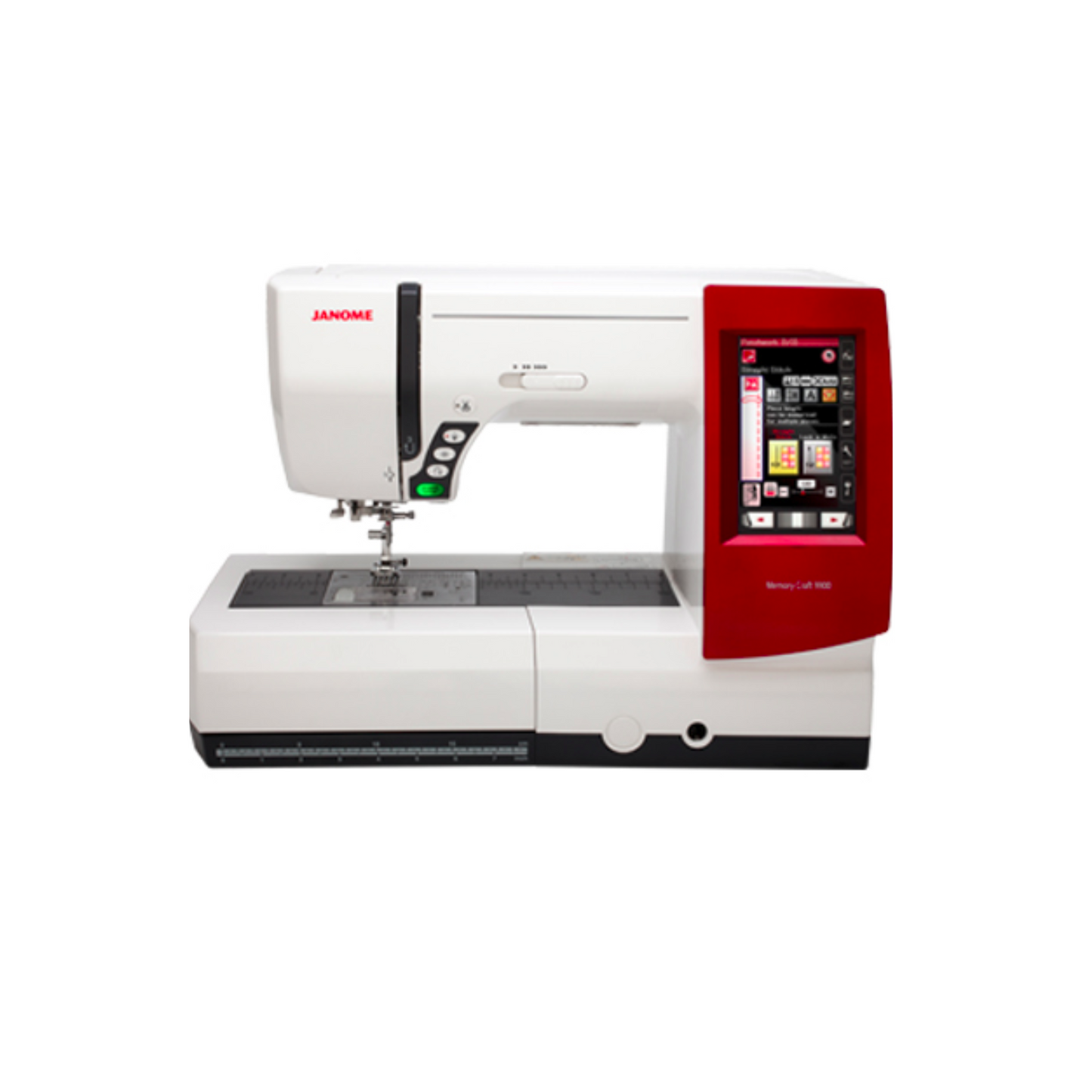 Janome memory craft 9900 - Sewing machine - White - Front view 