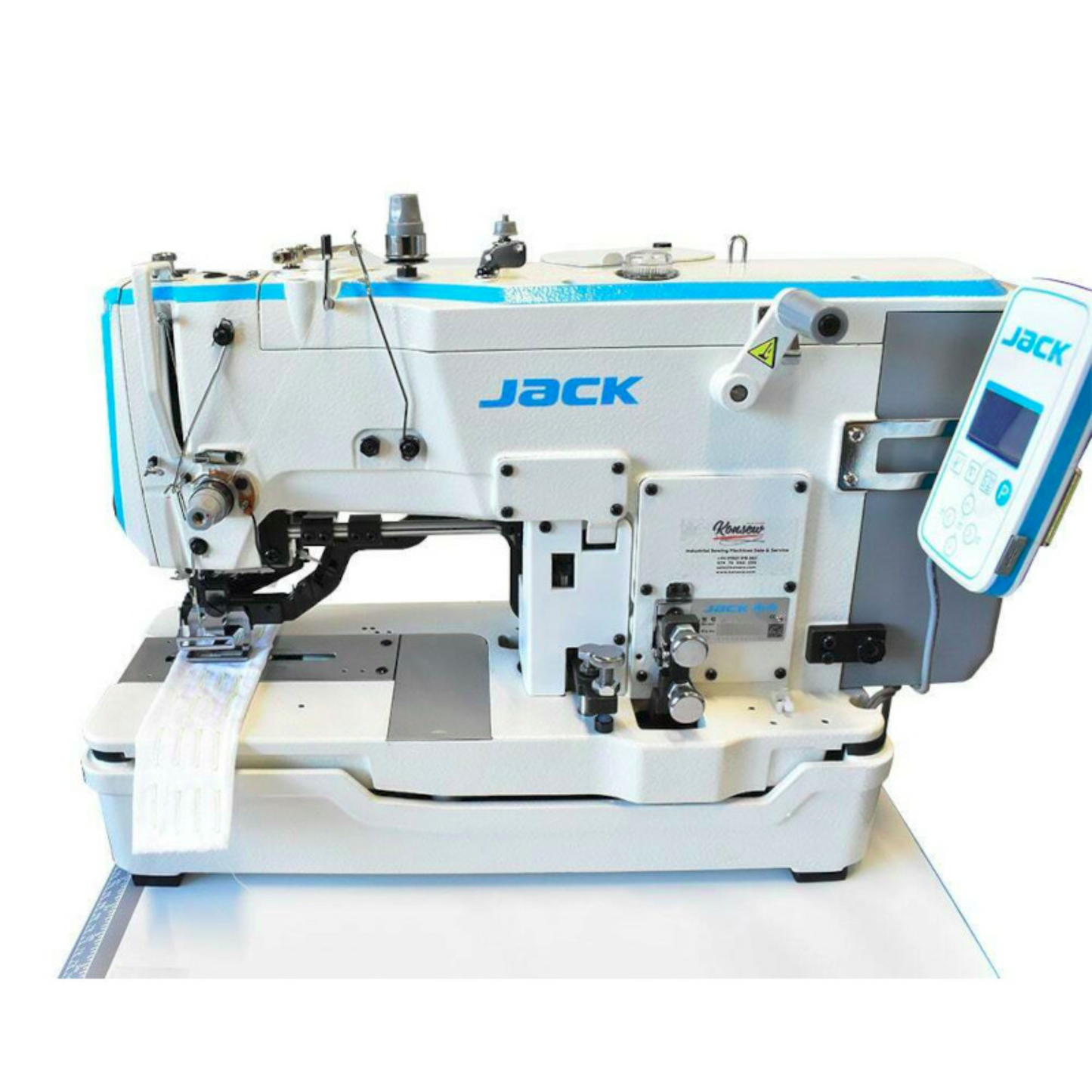 Jack JK-T781G-Z - Sewing machine - White - Front view
