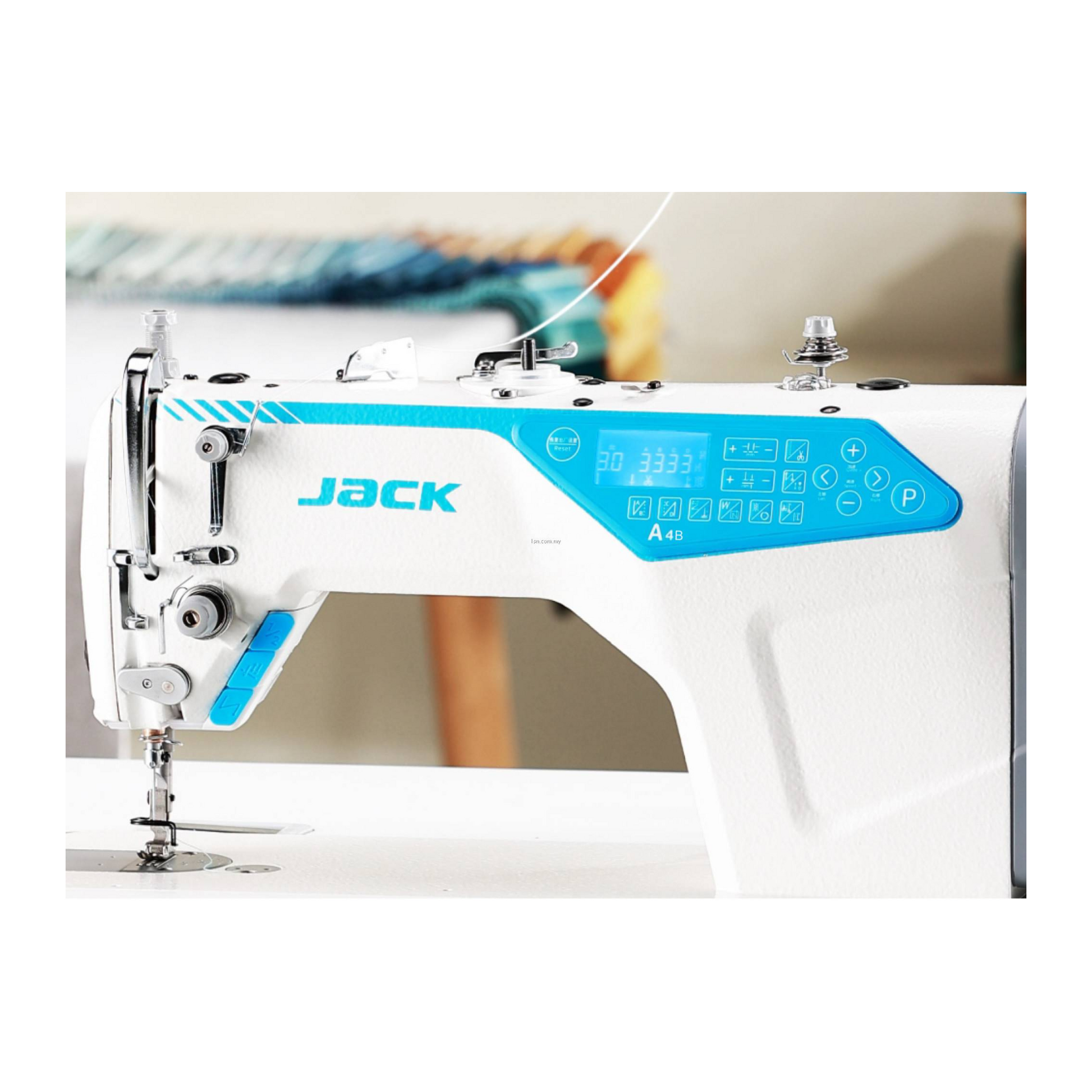 Jack A4B - C four functions stepping motor controlled computerized lockstitch machine - Sewing machine - White - Front view