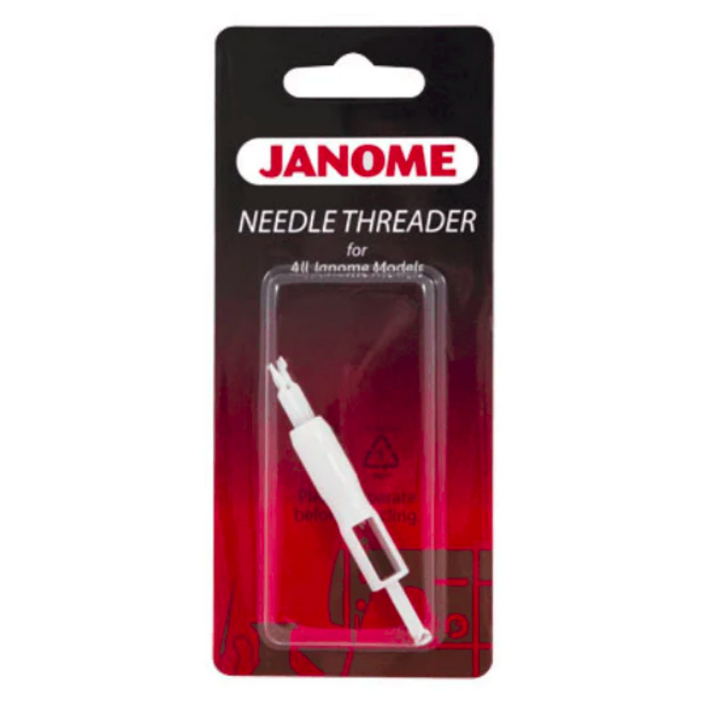 Janome - Needle threader - White - Front view