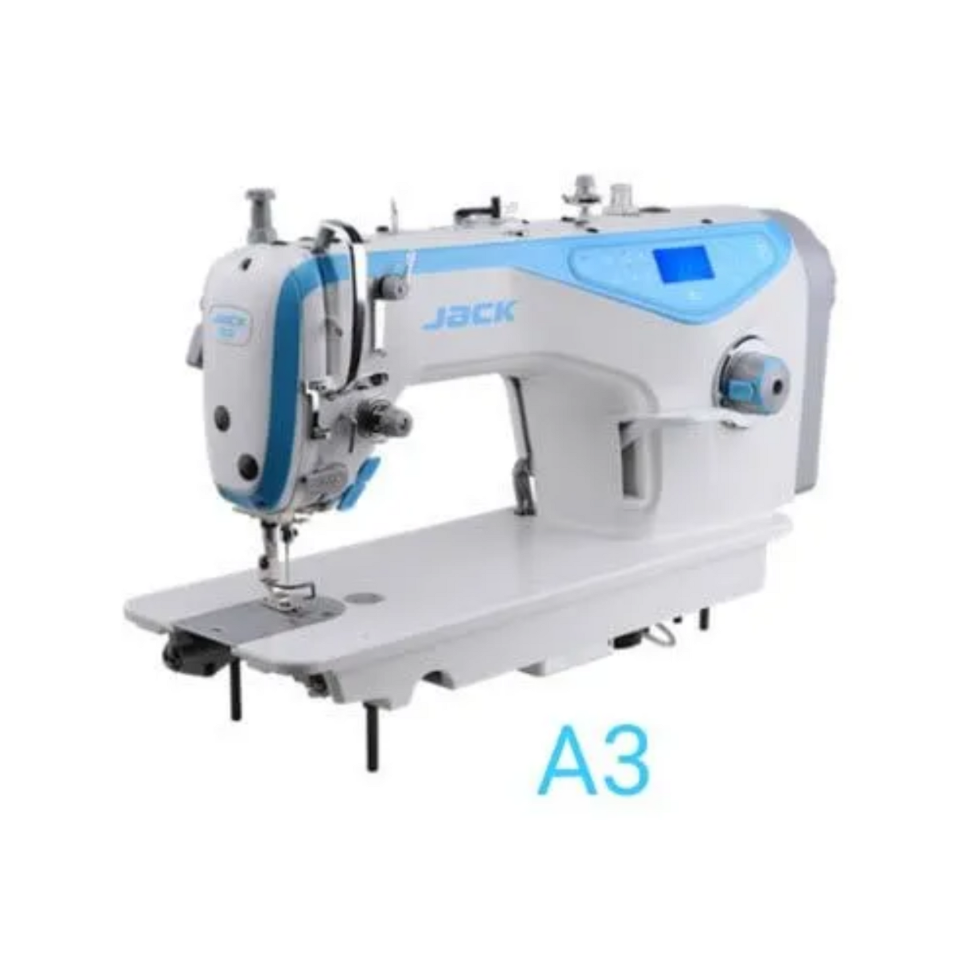 Jack A3B lockstitch  - Sewing machine - White - Side view