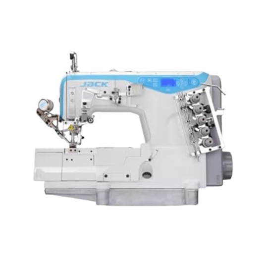 Jack W4 high speed computerized flat-bed interlock machine - Sewing machine - White - Front view