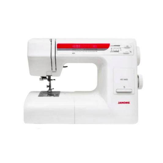 Janome HD3400 - Sewing machine - White - Front view