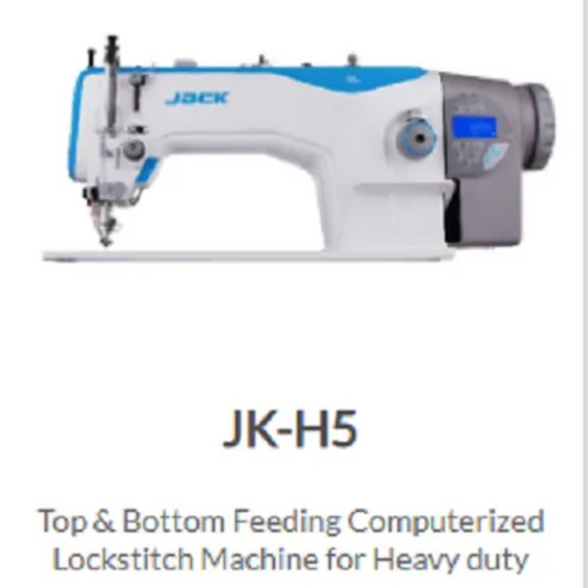 Jack H5 computerized lockstitch machine - Sewing machine - White - Front view