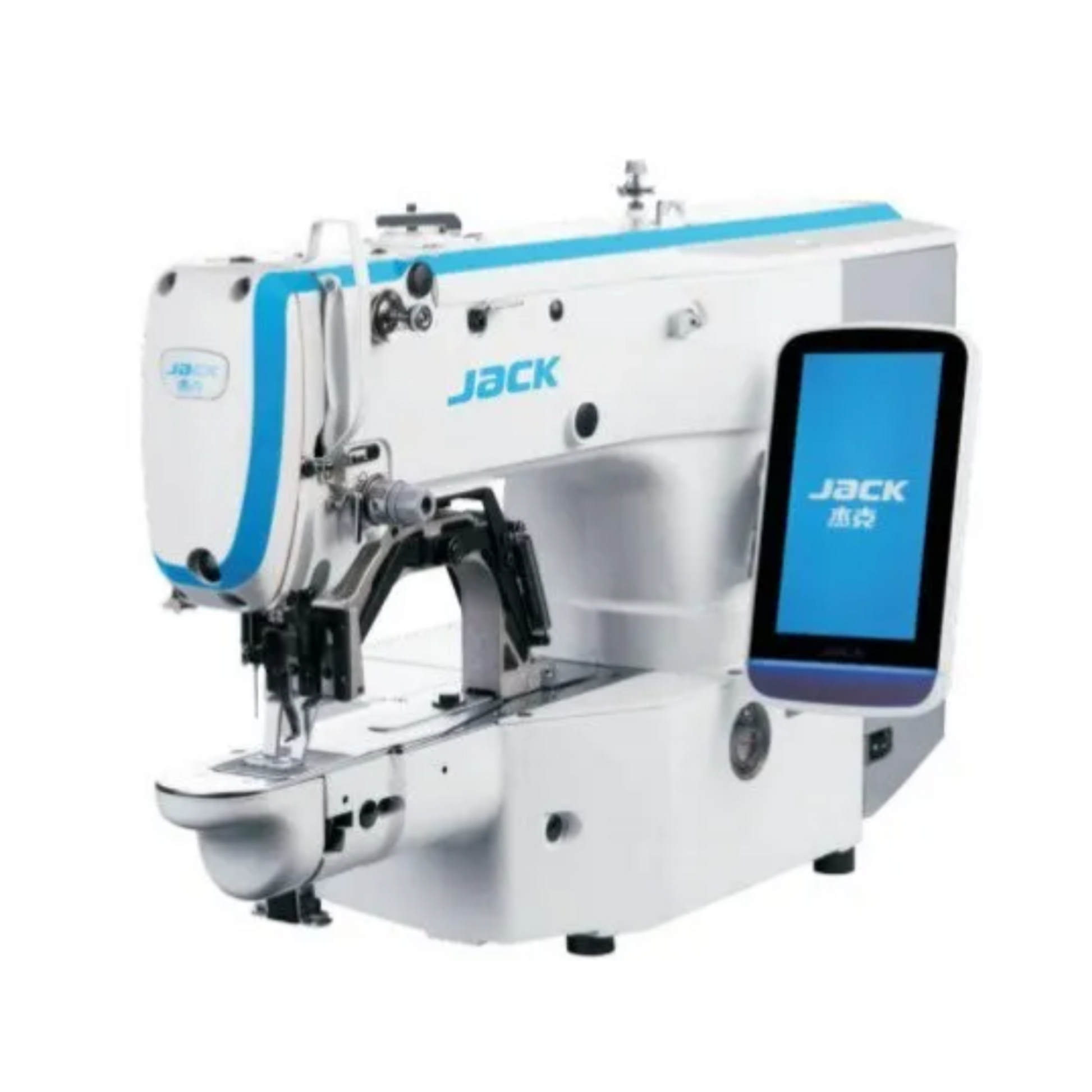 Jack electric JK-T1900G bar tacking - Sewing machine - White - Side view