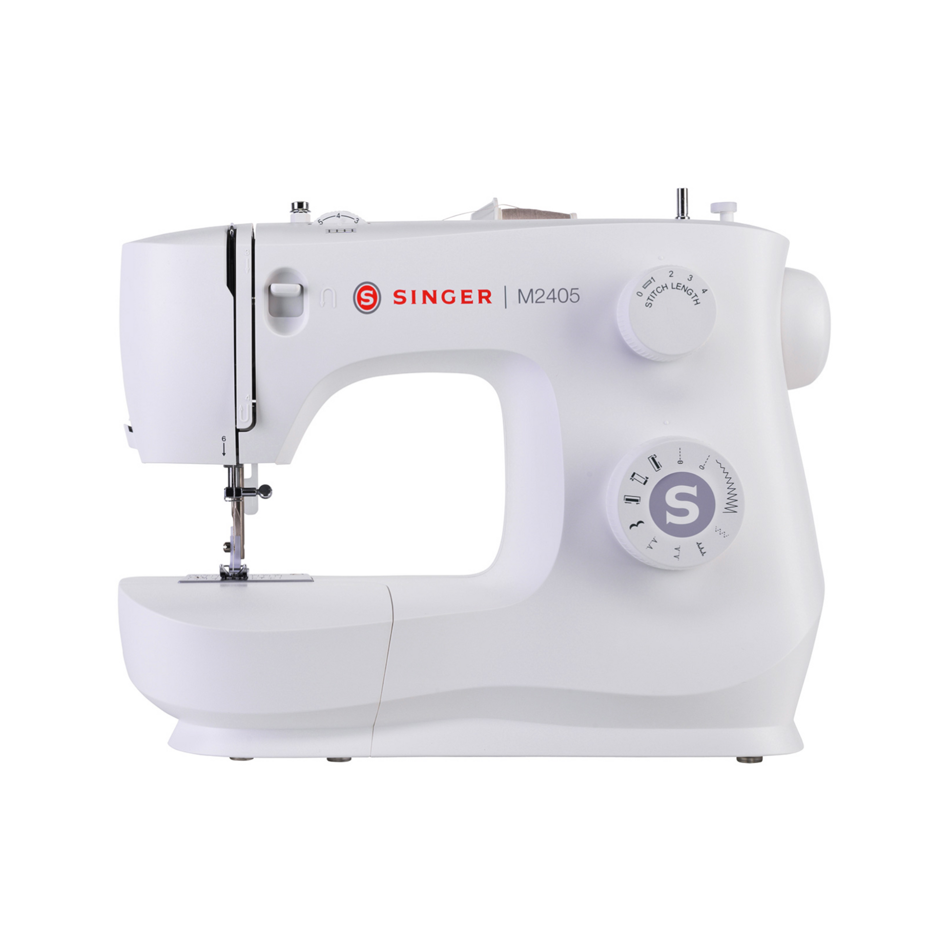 Singer M2405 - Sewing machine - White - Front view