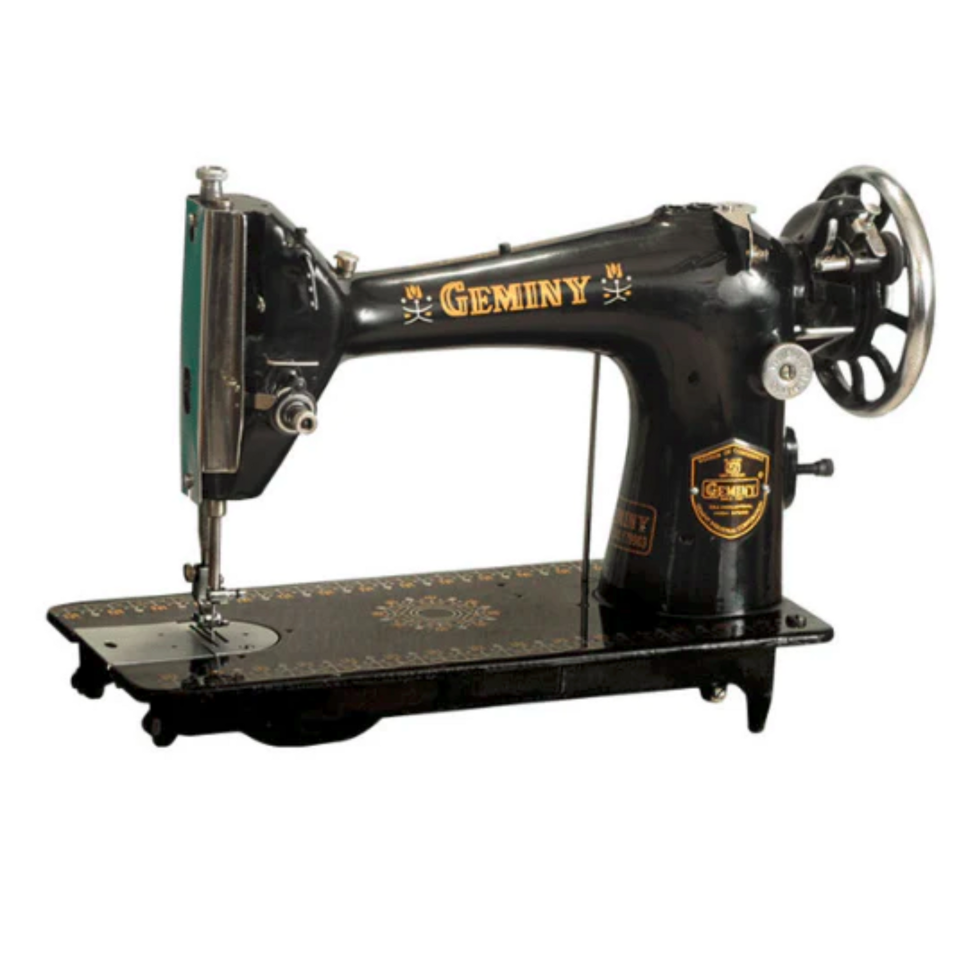Geminy Ta-1 heavy duty -Vintage sewing machine - Black - Side view