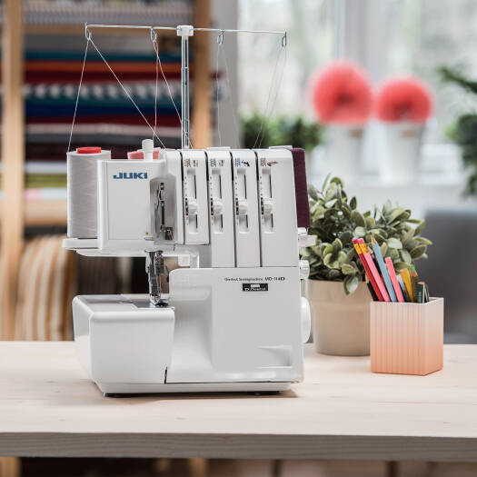 JUKI MO-114D, 2/3/4 Thread Overlock Sewing Machine, Sewing Speed 1500 sti/min, Adjustable Stitch Length, Automatic Rolled Hemming, Differential Feed, Lower Looper Threader | MO-114D - NEW AL AFRAH