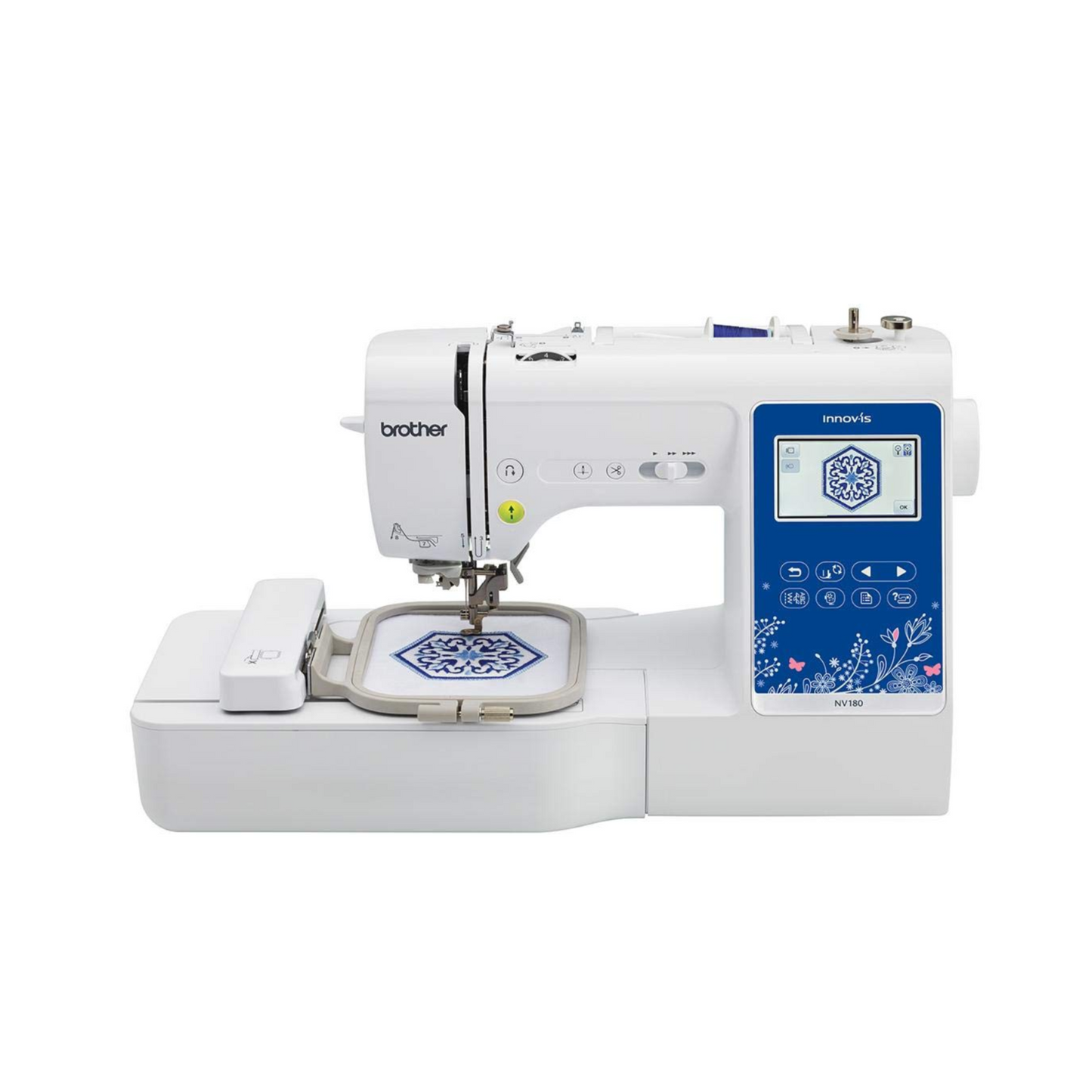 Brother INNOV-IS NV180 - Sewing embroidery machine - White - Front view