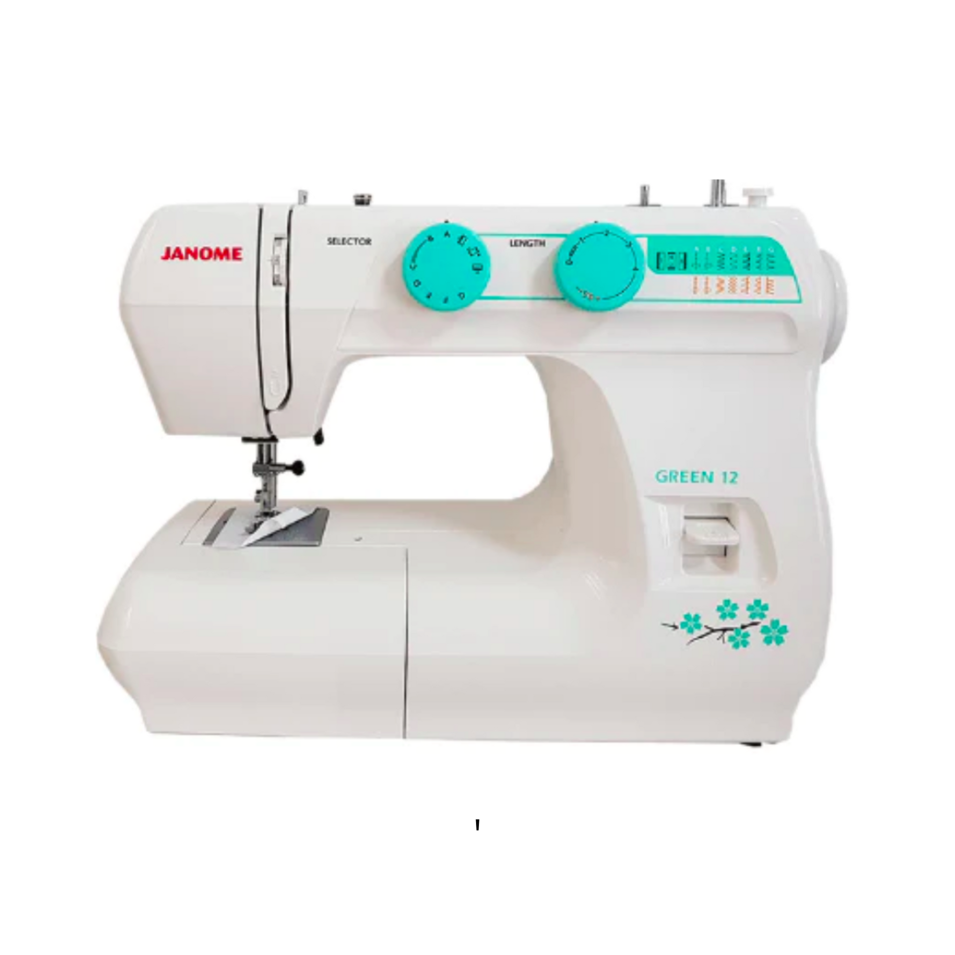 Janome green 12 - Sewing machine - Green - Front view