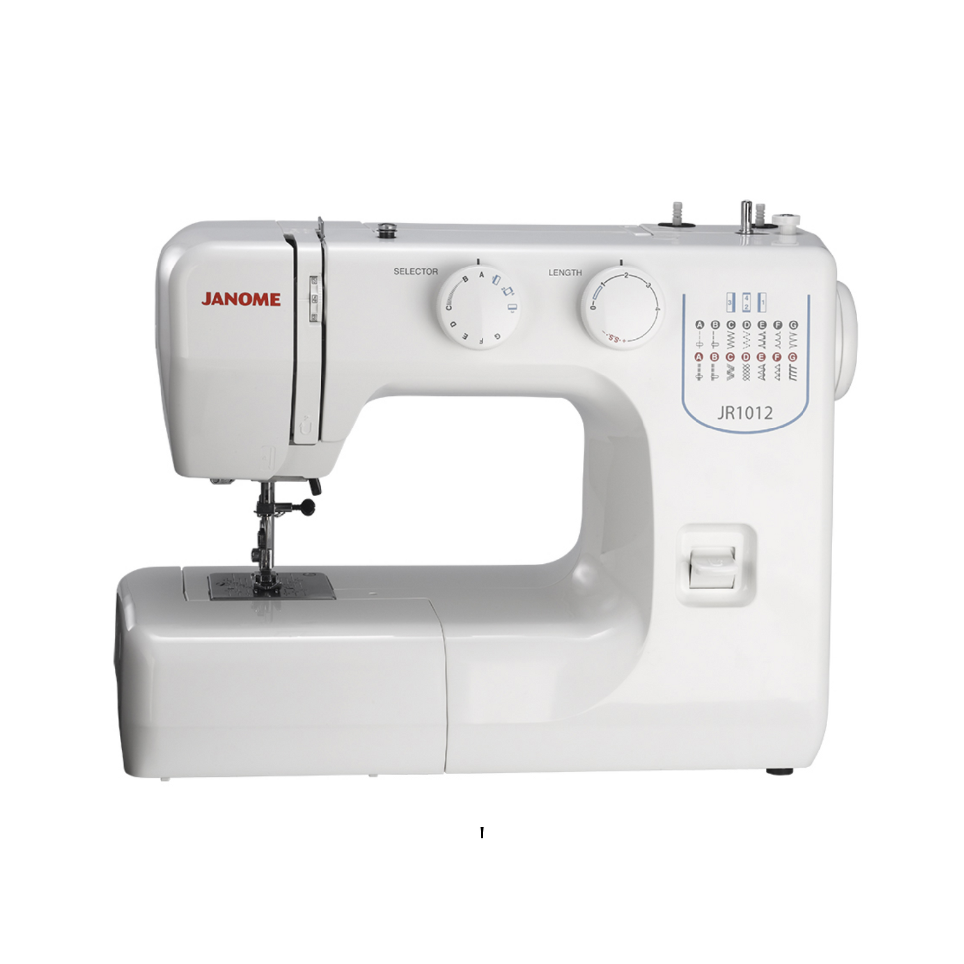 Janome JR1012 - Sewing machine - White - Front view