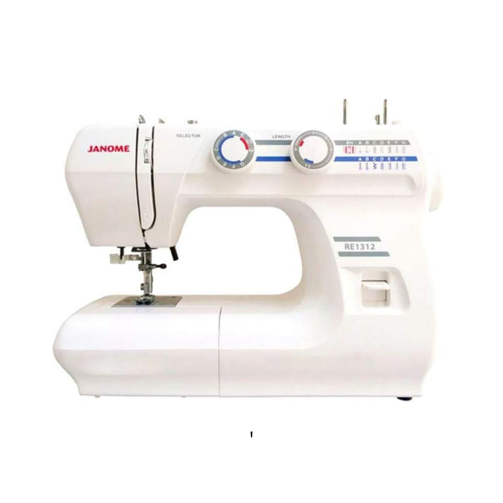 Janome  RE1312 - Sewing machine - White - Front view