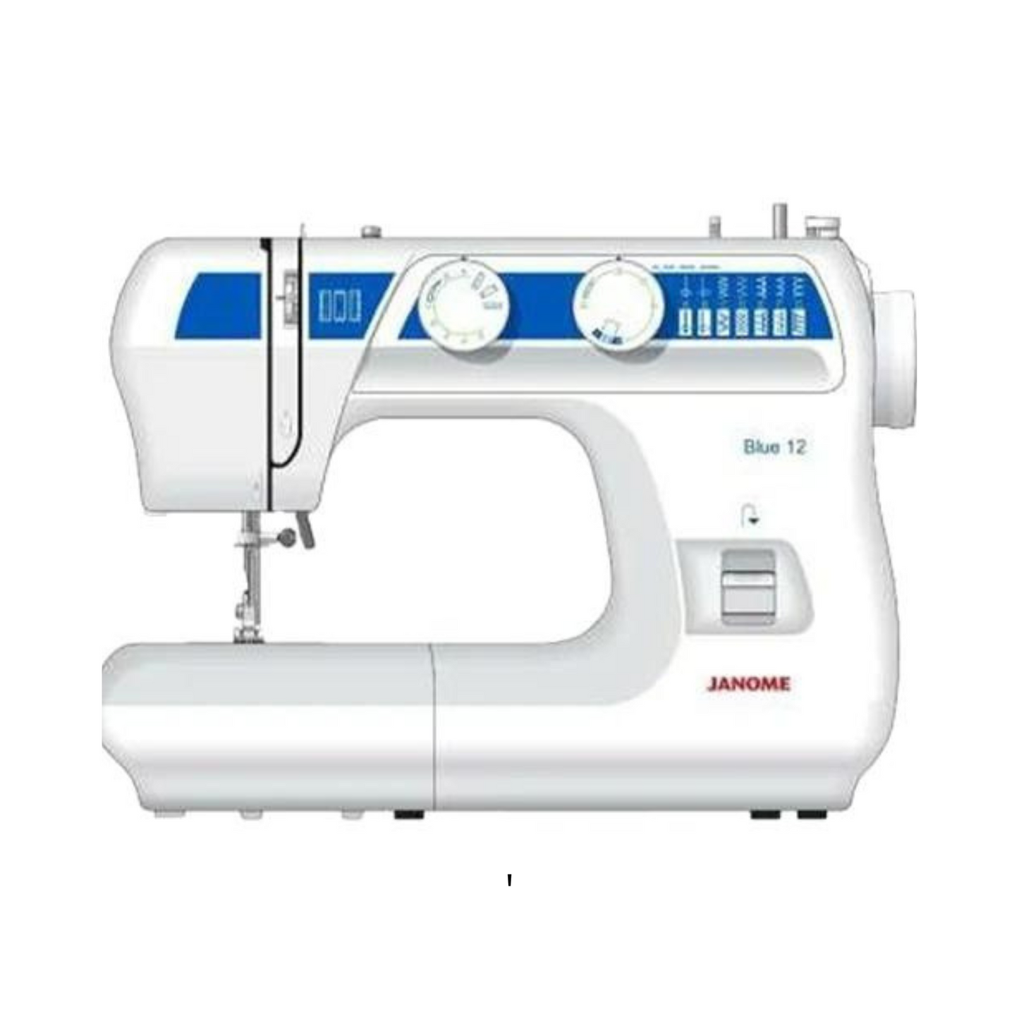 Janome blue 12 - Sewing machine -Blue - Front view