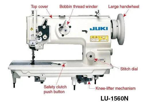 JUKI LU 1560NHA / 1560NKA - 2 NEEDLE UNISON FEED LOCKSTITCH MACHINE - NEW AL AFRAH